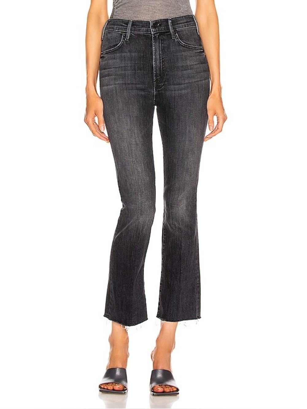 Mother Sz 24 Hustler Ankle Fray In Nightowl Jeans